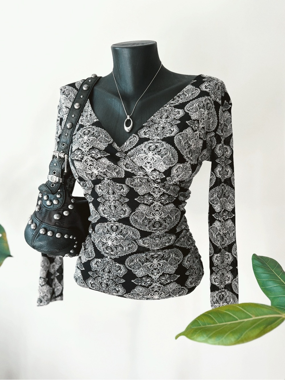 Vintage 2008 Cleo Petite | Witchy Mesh Paisley Top